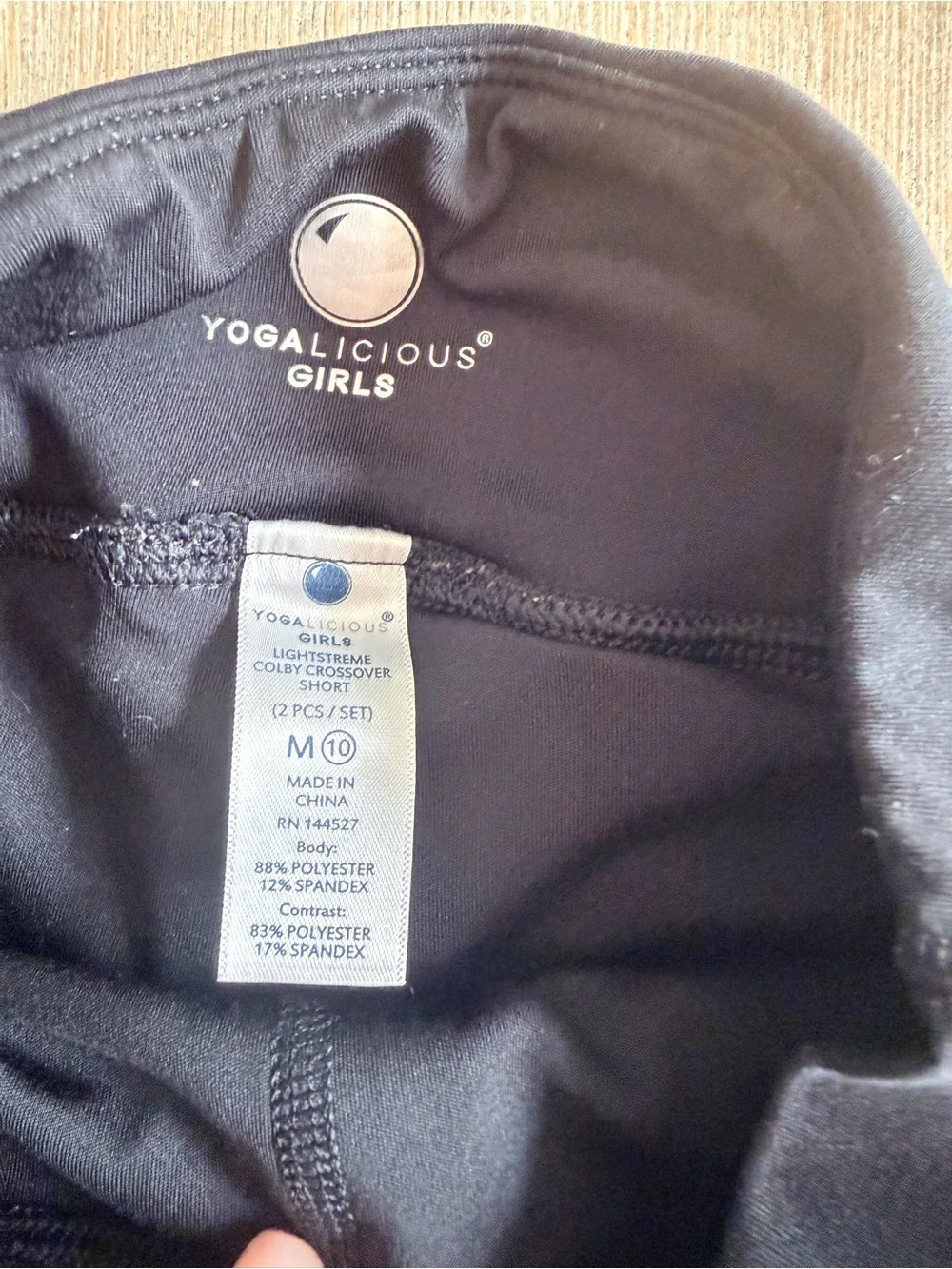 High-Waist Performance Skort Shorts set – Black and Camel girls 10